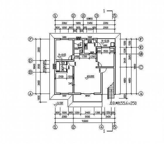 5层砖混住宅楼建筑结构电气CAD施工图纸 - 4