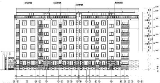 比较简单的7层住宅楼建筑CAD图纸 - 3
