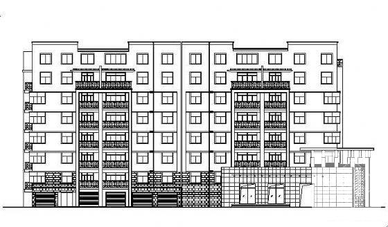 比较简单的7层住宅楼建筑CAD图纸 - 4