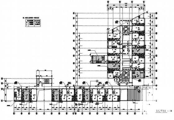 比较简单的7层办公楼（公寓）建筑施工CAD图纸 - 2