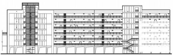 比较简单的7层办公楼（公寓）建筑施工CAD图纸 - 3
