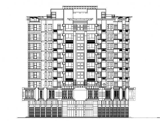 小区9层V型平面住宅楼建筑设计CAD图纸 - 2