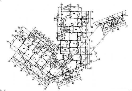 小区9层V型平面住宅楼建筑设计CAD图纸 - 3