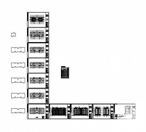 6层住宅楼建筑CAD施工图纸（标注详细） - 2