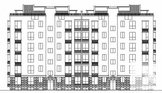 6层住宅楼建筑CAD施工图纸（标注详细） - 3