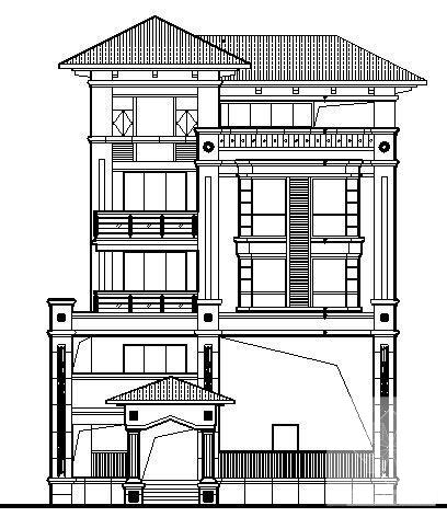 地4层别墅建筑设计CAD图纸 - 1