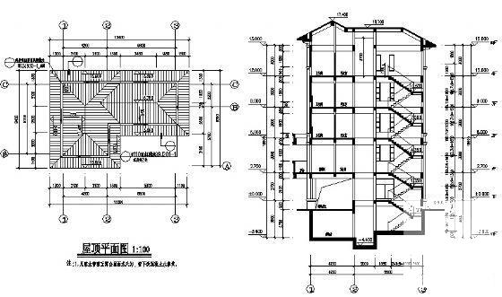 地4层别墅建筑设计CAD图纸 - 3