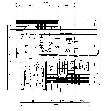 3层坡地别墅建筑方案设计CAD图纸 - 2