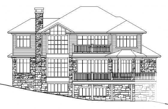3层坡地别墅建筑方案设计CAD图纸 - 3
