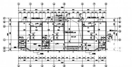 砌体结构2层别墅建筑施工CAD图纸 - 2