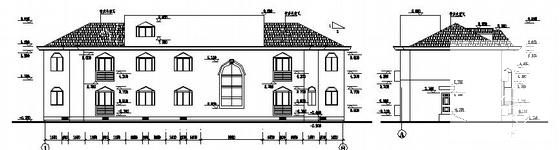 砌体结构2层别墅建筑施工CAD图纸 - 4