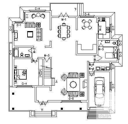 经济适用的2层小别墅建筑CAD施工图纸 - 3