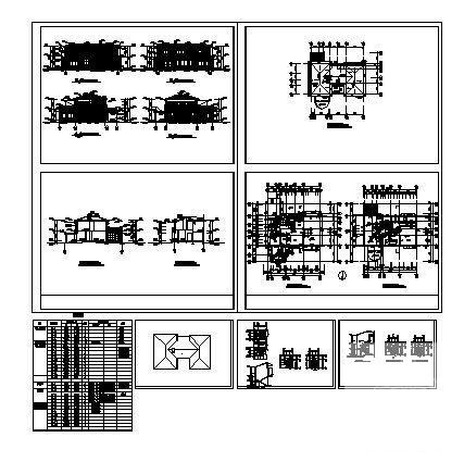砖混结构2层欧式别墅建筑方案设计CAD图纸 - 4