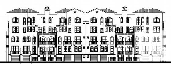 4层双拼别墅建筑方案设计CAD图纸 - 2