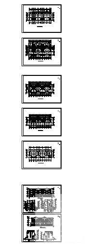 精美简约的3层联排别墅建筑设计CAD图纸 - 4