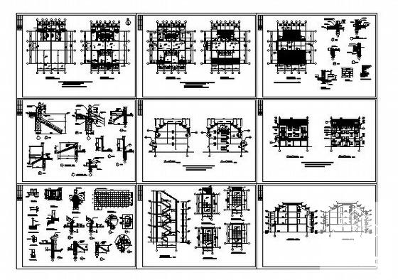 农村徽派马头墙住宅楼建筑CAD施工图纸 - 2