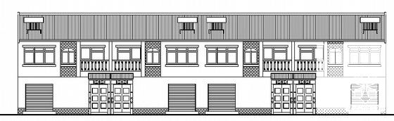 比较受欢迎的2层联排住宅楼建筑施工CAD图纸 - 4