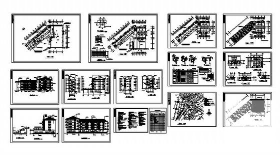 4层综合宿舍楼建筑CAD施工图纸 - 2