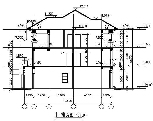 水上运动训练基地专家公寓楼建筑施工CAD图纸 - 2