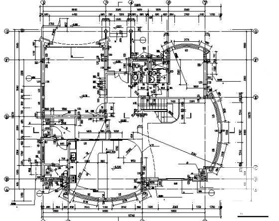 两层坡地别墅建筑CAD图纸（标注详细） - 3