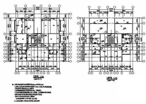 3层仿古别墅建筑CAD施工图纸（2套） - 4