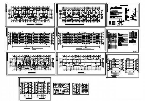 砌体结构6层节能住宅楼建筑施工CAD图纸 - 1