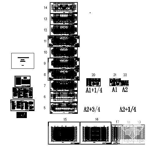 161层商住楼建筑结构CAD施工图纸（标注详细） - 3