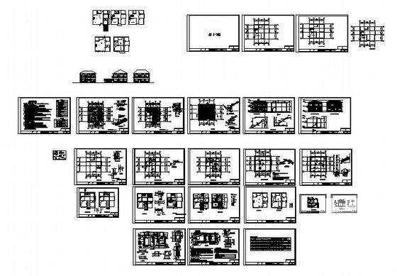 最新整理2层别墅建筑结构CAD施工图纸 - 3