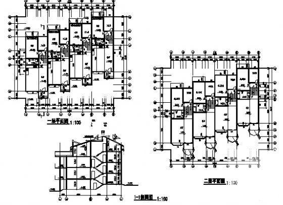 2层坡地别墅（带阁楼）建筑CAD图纸 - 2