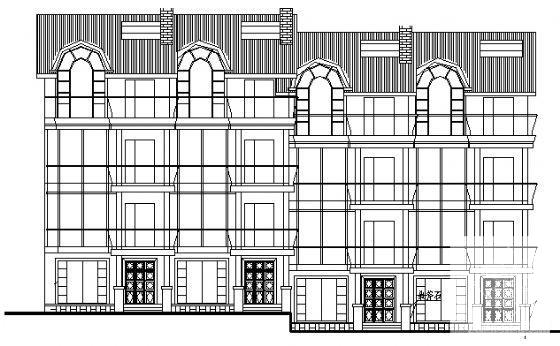 2层坡地别墅（带阁楼）建筑CAD图纸 - 3