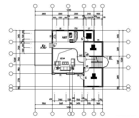 3层别墅建筑CAD图纸（带效果图纸） - 2