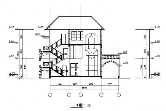3层别墅建筑CAD图纸（带效果图纸） - 4