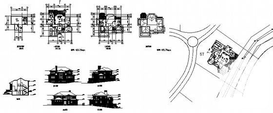 2层坡地别墅建筑CAD图纸施工案图纸 - 1