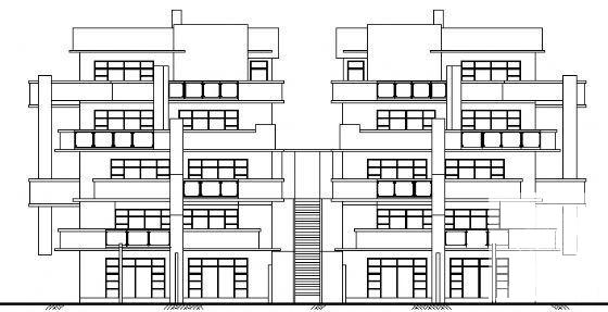坡地现代住宅建筑设计CAD图纸 - 4