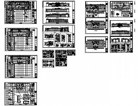 框架结构3层学生宿舍（L形）建筑设计CAD施工图纸 - 3