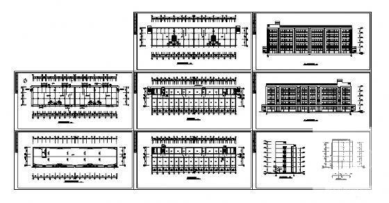 5层单身宿舍建筑设计CAD图纸（标注详细） - 2
