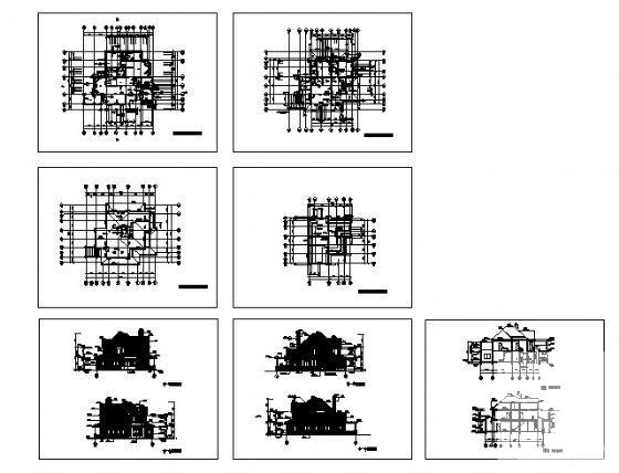 2层美式别墅建筑设计CAD图纸 - 3