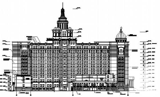 欧陆风格框架结构18层商住楼建筑施工CAD图纸 - 3