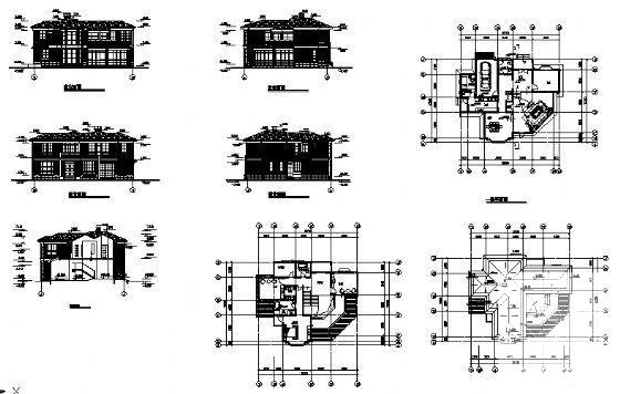 2层别墅建筑CAD图纸 - 2