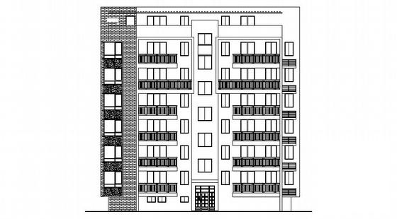 6层住宅商住楼建筑施工CAD图纸（标注详细） - 2