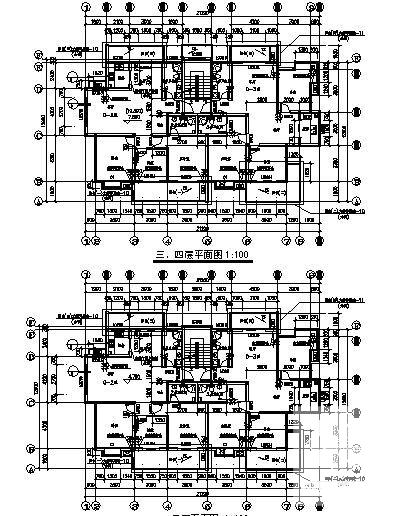 6层住宅商住楼建筑施工CAD图纸（标注详细） - 3