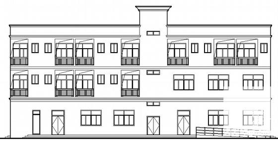 3层框架宿舍楼建筑施工CAD图纸 - 2