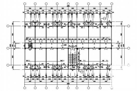 3层框架宿舍楼建筑施工CAD图纸 - 4