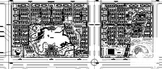 大型800亩小区规划建筑设计CAD图纸 - 1