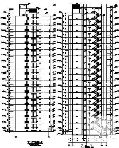 18层高层住宅楼建筑施工CAD图纸（总） - 2