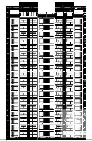 18层高层住宅楼建筑施工CAD图纸（总） - 4