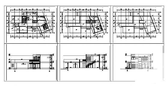 2层现代别墅建筑设计CAD图纸 - 3