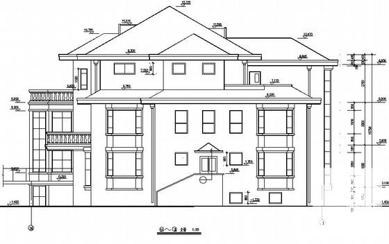 豪华3层别墅建筑施工CAD图纸 - 2