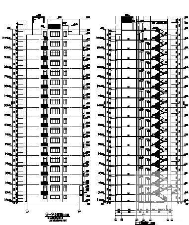 16层高层住宅楼建筑设计CAD施工图纸 - 1