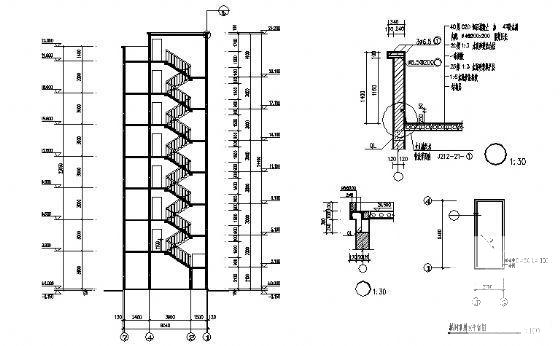 7层高中学学生宿舍建筑方案设计CAD图纸 - 2